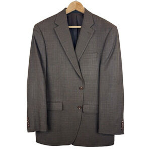 Lauren Ralph Lauren Men's Blazer Sport Coat Size‎ 42R Brown Wool/Silk Two Button